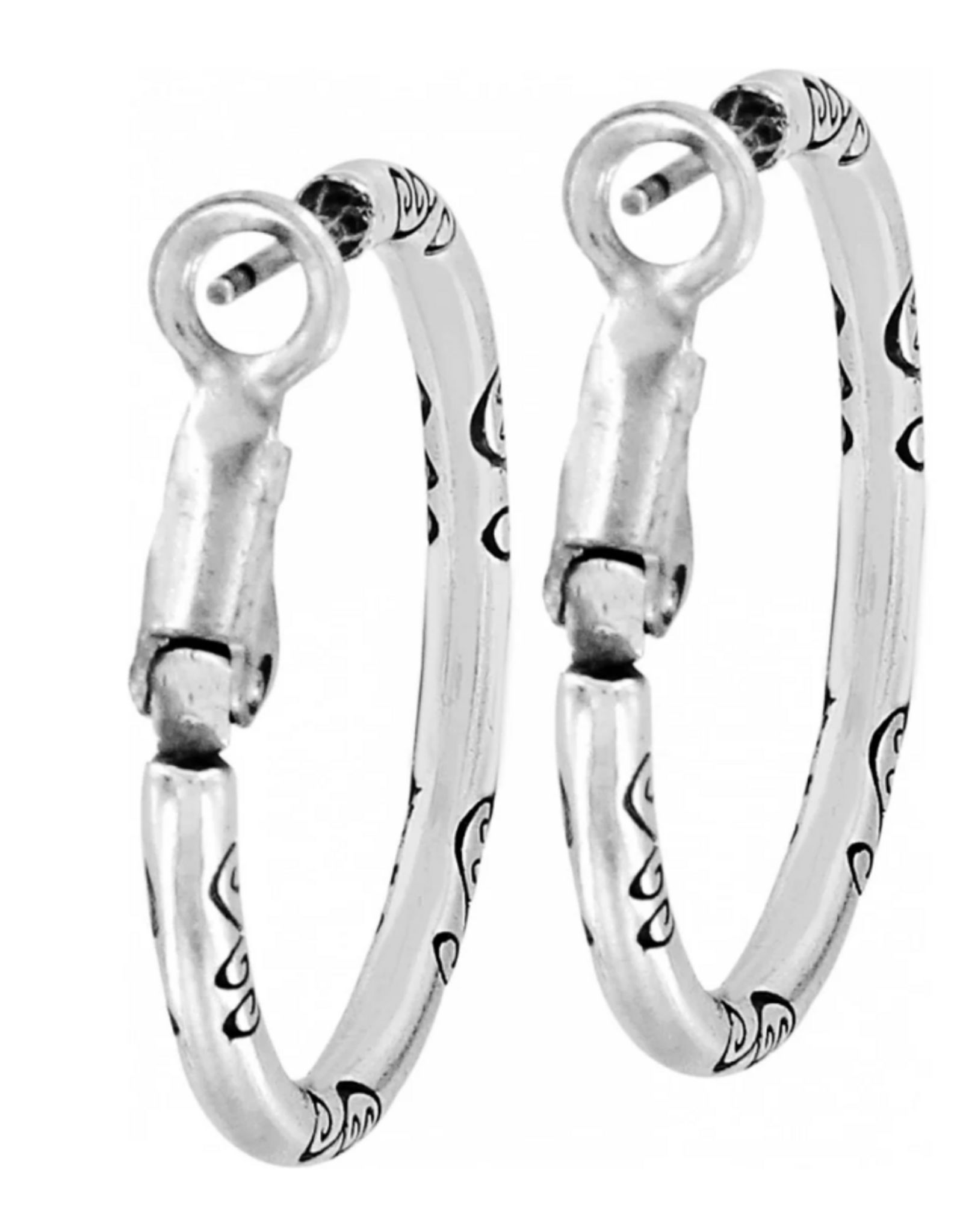 Brighton Brighton J19520 Silver Small Hoop Charm Earrings