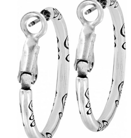 Brighton Brighton J19520 Silver Small Hoop Charm Earrings