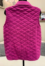 Multiples Multiples Deep Fuschia  Quilted  Snap Up Vest
