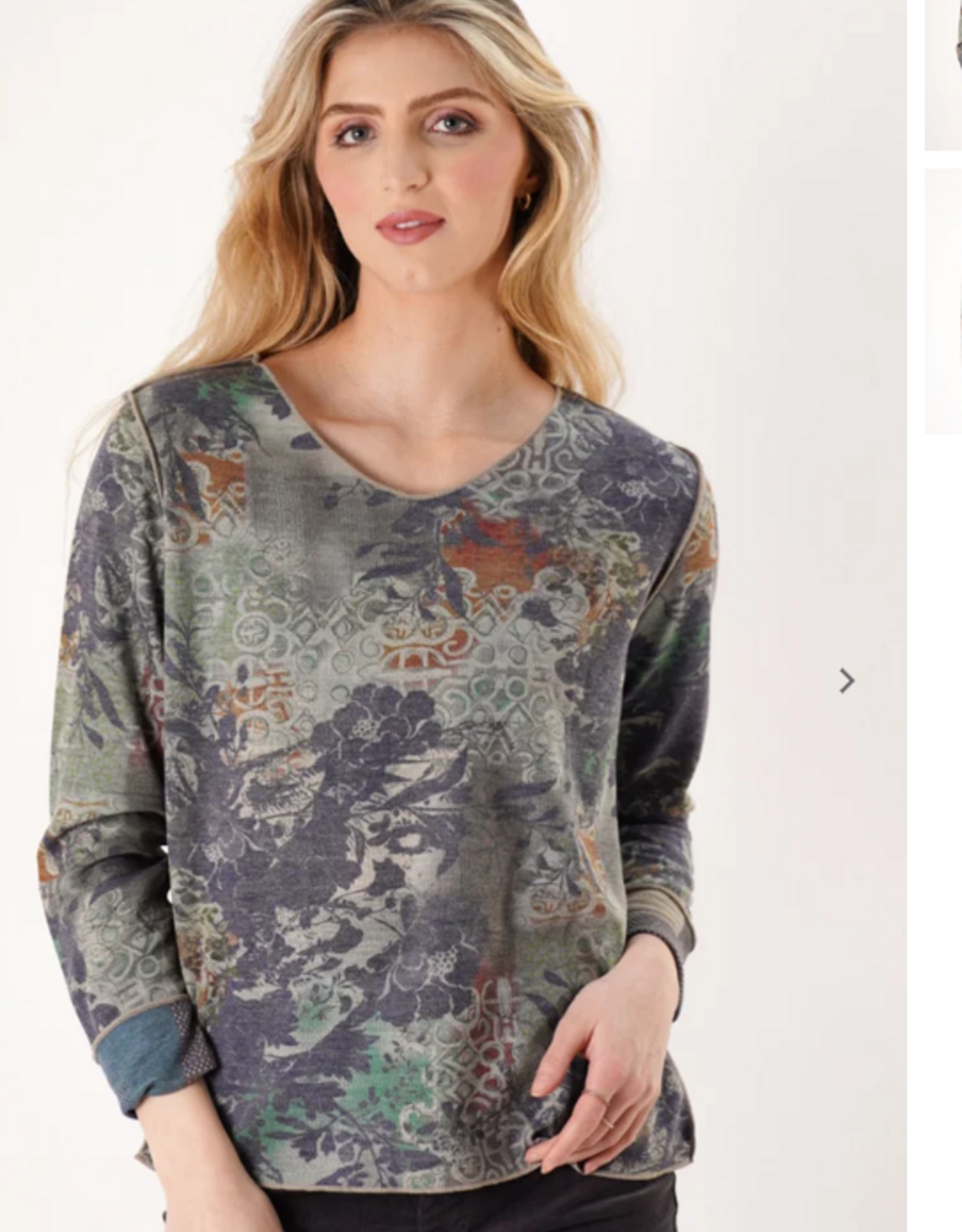 Trisha Tyler Trisha Tyler Multi Color Print V-Neck  Reversible Top