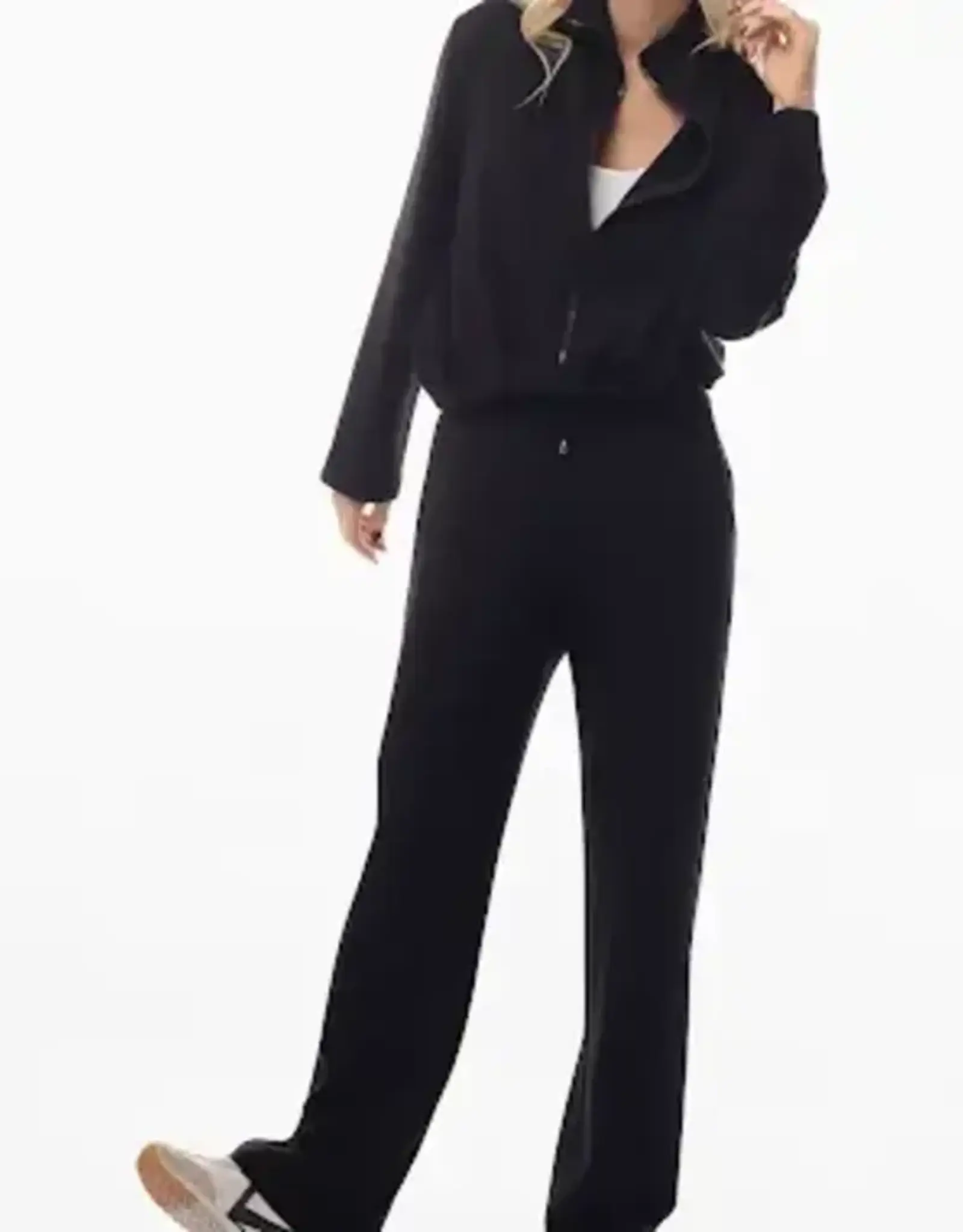 Pure Essence Pure Essence 625-2377 Black Wide Leg Pant