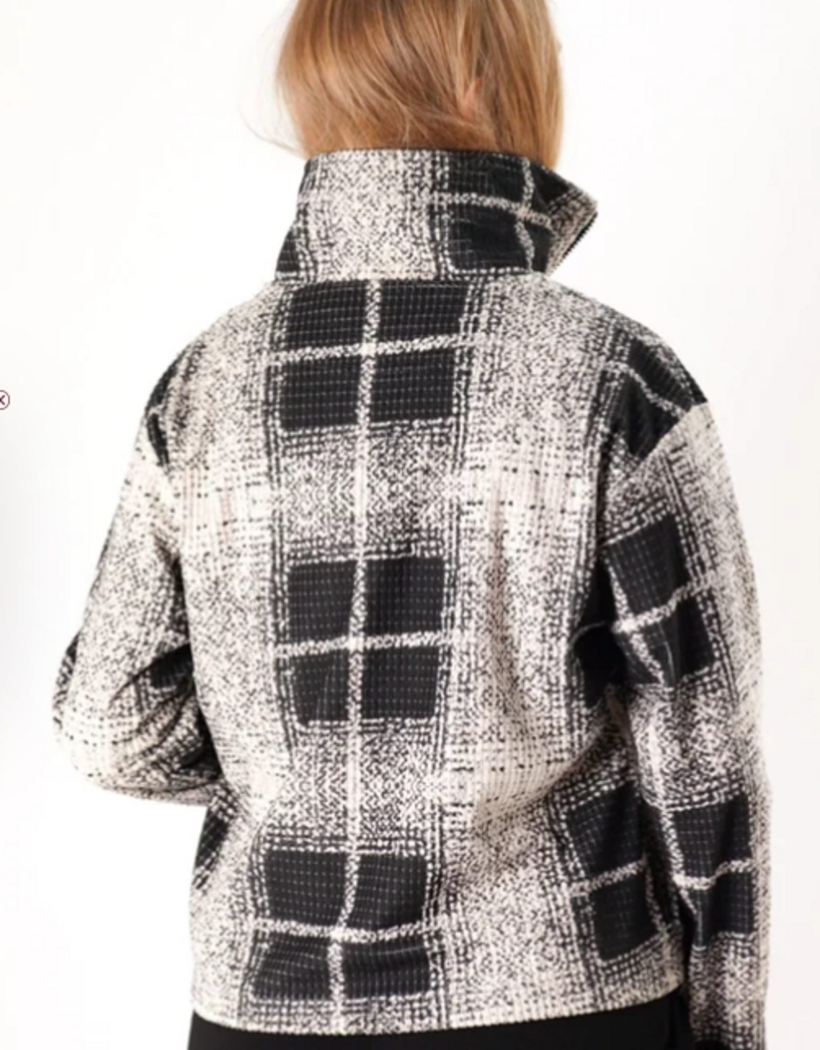 Trisha Tyler Trisha Tyler Black/Cream  Print Zip Front Jacket