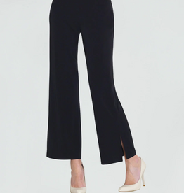 Clara Sun Woo Clara Sun Woo  Black Straight Side Slit Pant