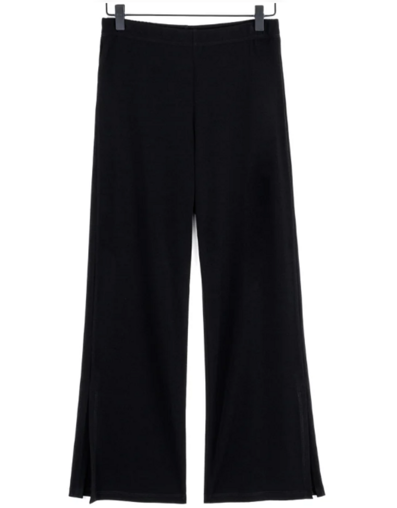 Clara Sun Woo Clara Sun Woo Black Straight Side Slit Pant