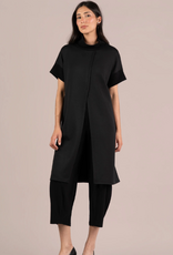 Sympli Sympli Black Cloud Split Front Topper  Long Duster Top