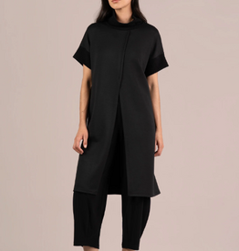Sympli Sympli Black Cloud Split Front Topper  Long Duster Top
