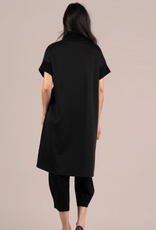 Sympli Sympli Black Cloud Split Front Topper  Long Duster Top