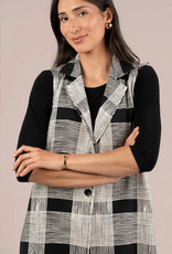 Sympli Sympli Ecru/Black Print Cloud Long City Vest