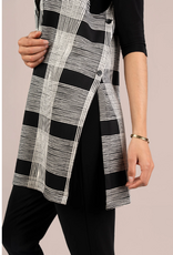 Sympli Sympli Ecru/Black Print Cloud Long City Vest