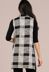 Sympli Sympli Ecru/Black Print Cloud Long City Vest