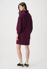 Joseph Ribkoff Joseph Ribkoff  Elderberry Mini Drawstring Neck L/S Sweater Dress