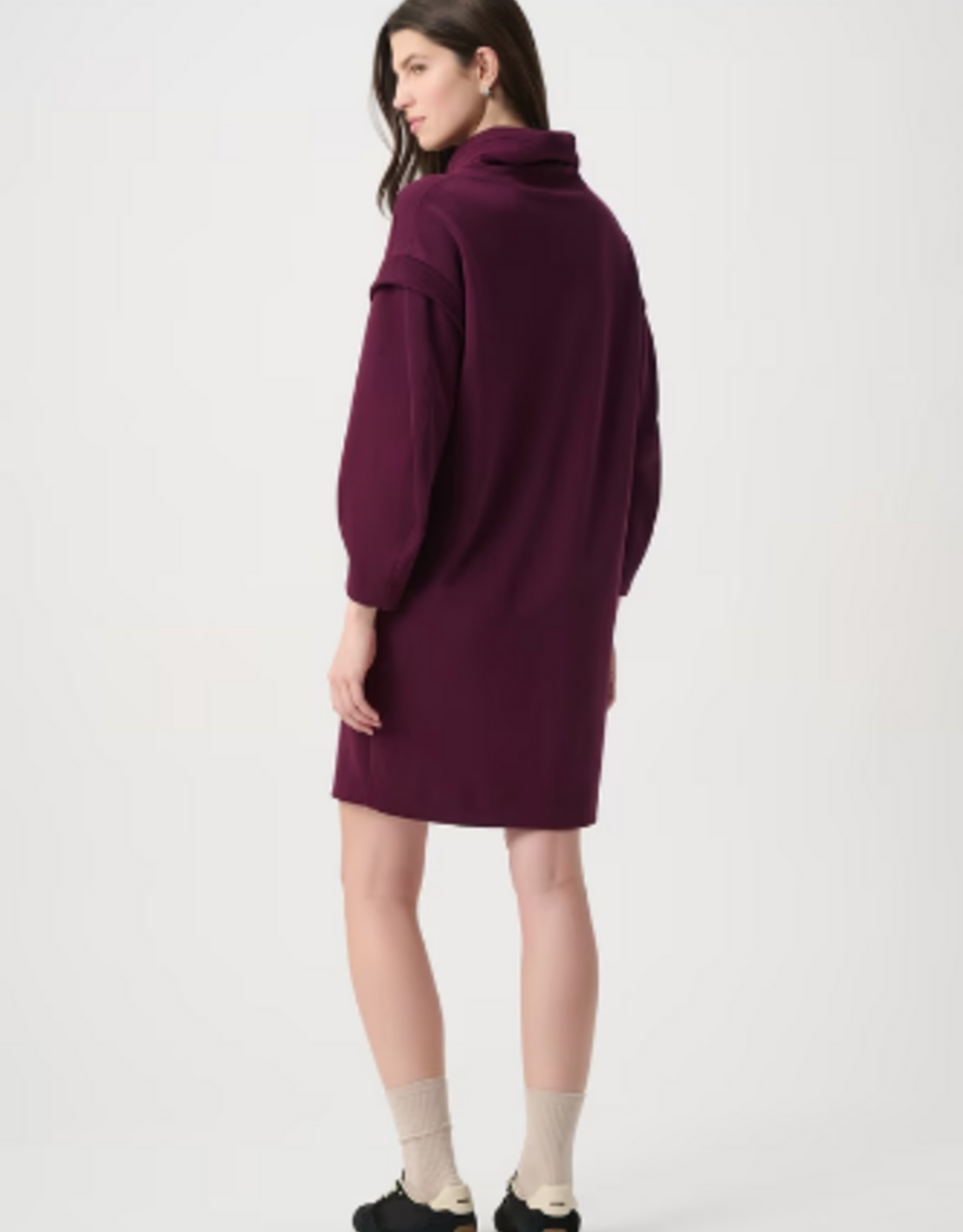 Joseph Ribkoff Joseph Ribkoff  Elderberry Mini Drawstring Neck L/S Sweater Dress