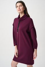 Joseph Ribkoff Joseph Ribkoff  Elderberry Mini Drawstring Neck L/S Sweater Dress