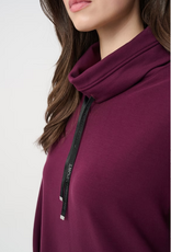 Joseph Ribkoff Joseph Ribkoff  Elderberry Mini Drawstring Neck L/S Sweater Dress
