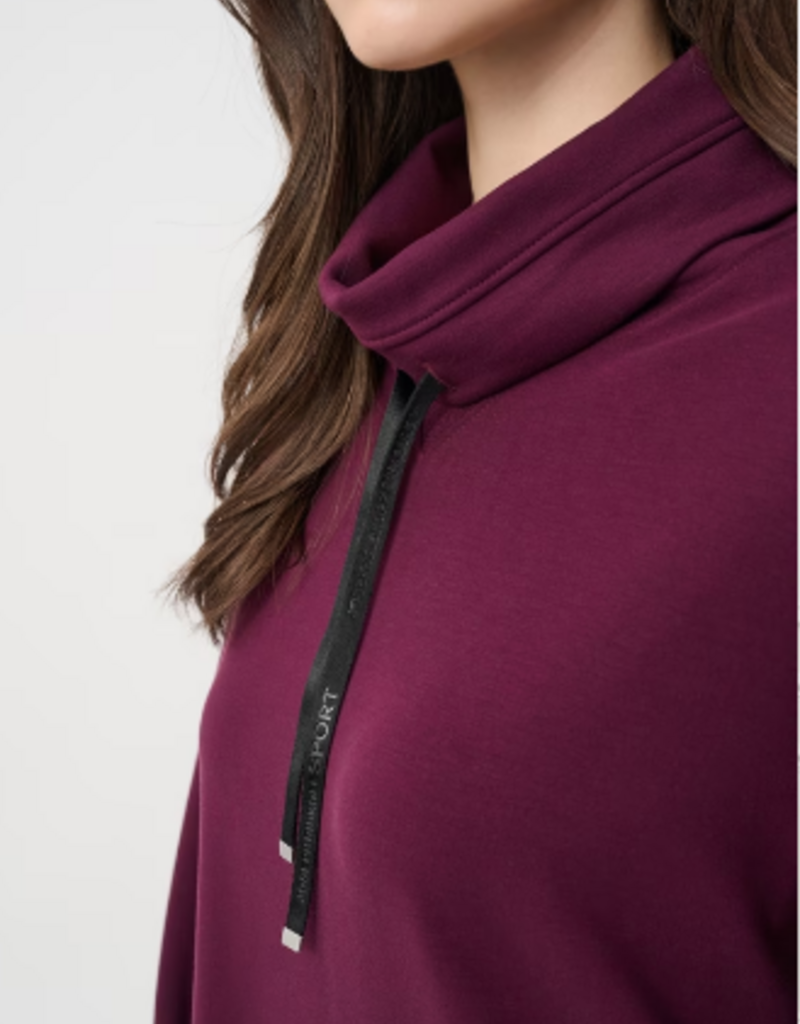 Joseph Ribkoff Joseph Ribkoff  Elderberry Mini Drawstring Neck L/S Sweater Dress