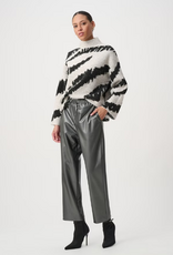 Joseph Ribkoff Joseph Ribkoff H. Oatmeal/Black Animal Print High Neck L/S Sweater
