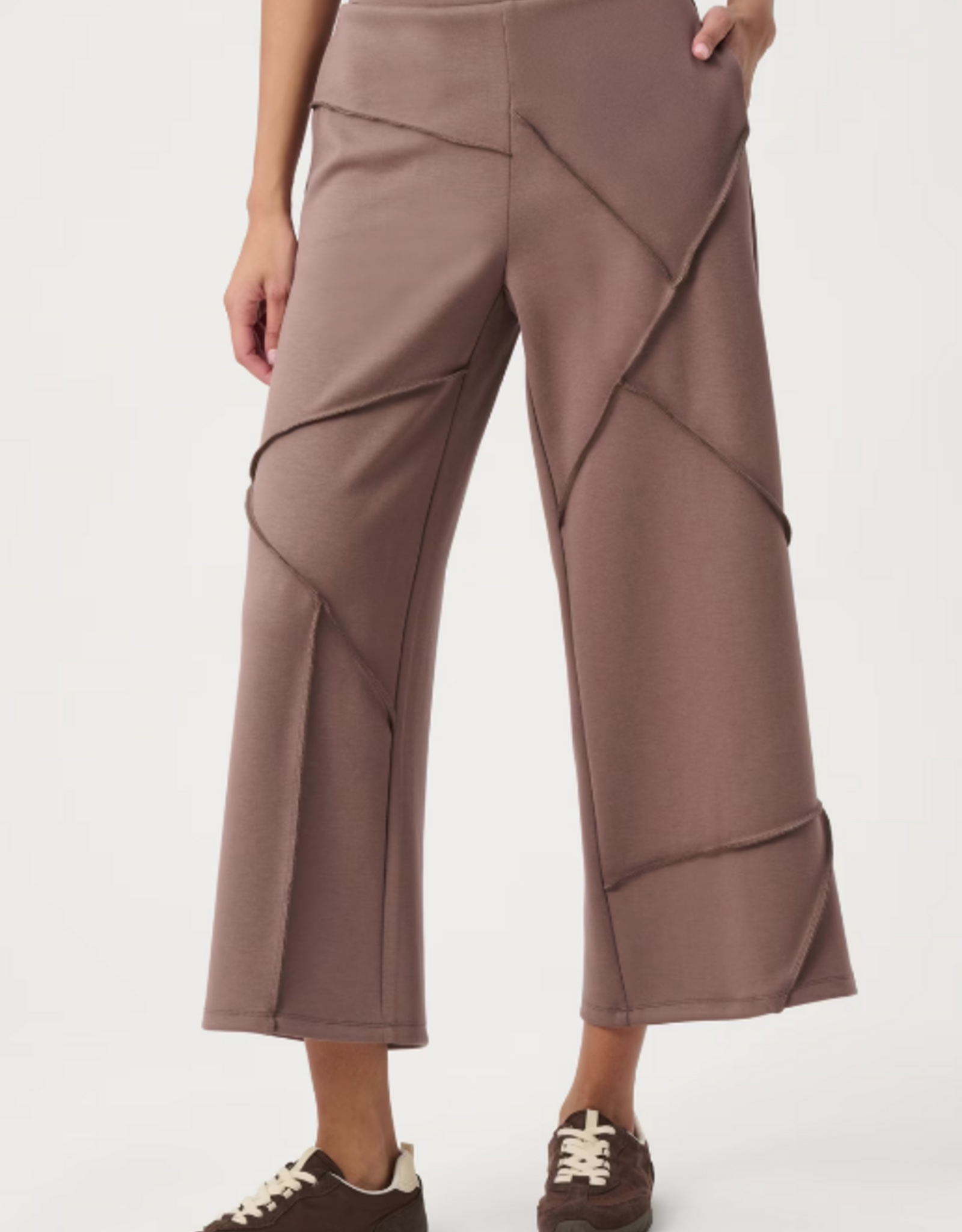 Joseph Ribkoff Joseph Ribkoff Mink Geo Design Casual Cropped Pant