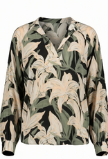 APNY APNY Moss & Parchment Half-Placket Pullover Blouse