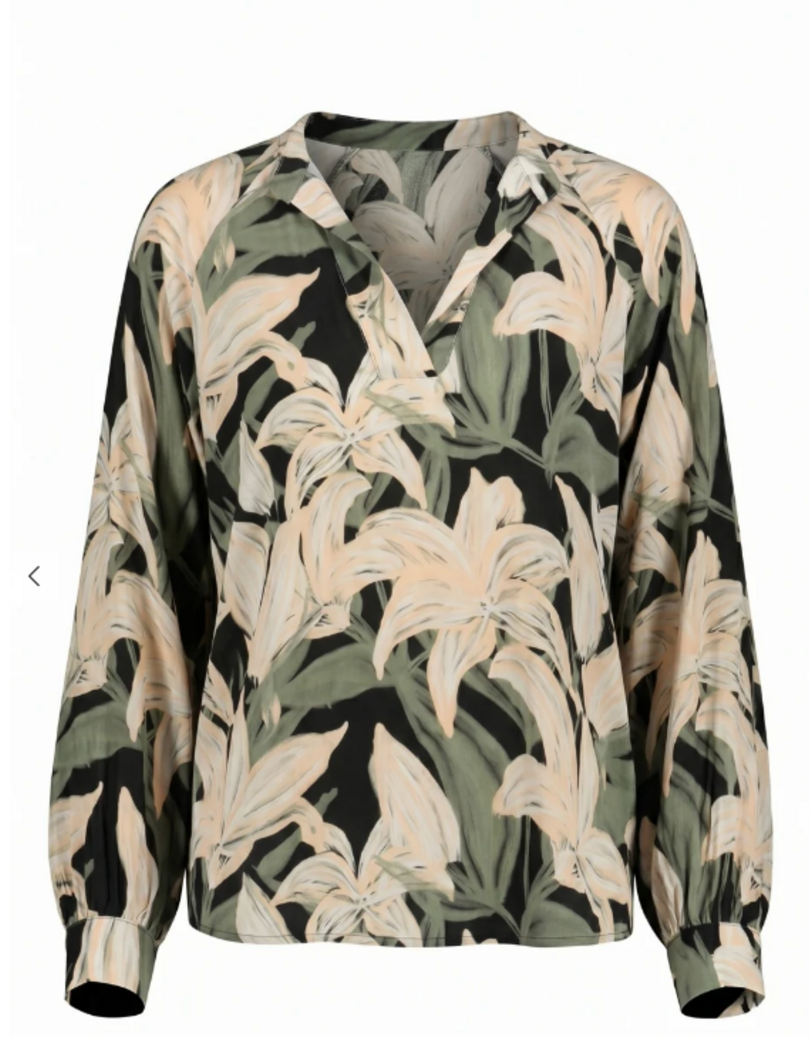 APNY APNY Moss & Parchment Half-Placket Pullover Blouse