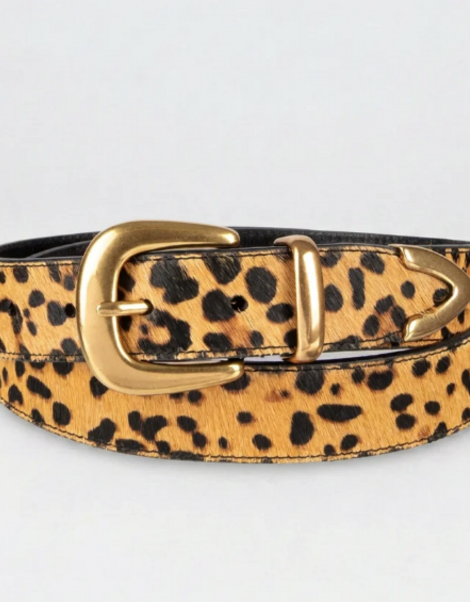 Tribal Tribal Dakota Cheetah  Leather Suede Belt