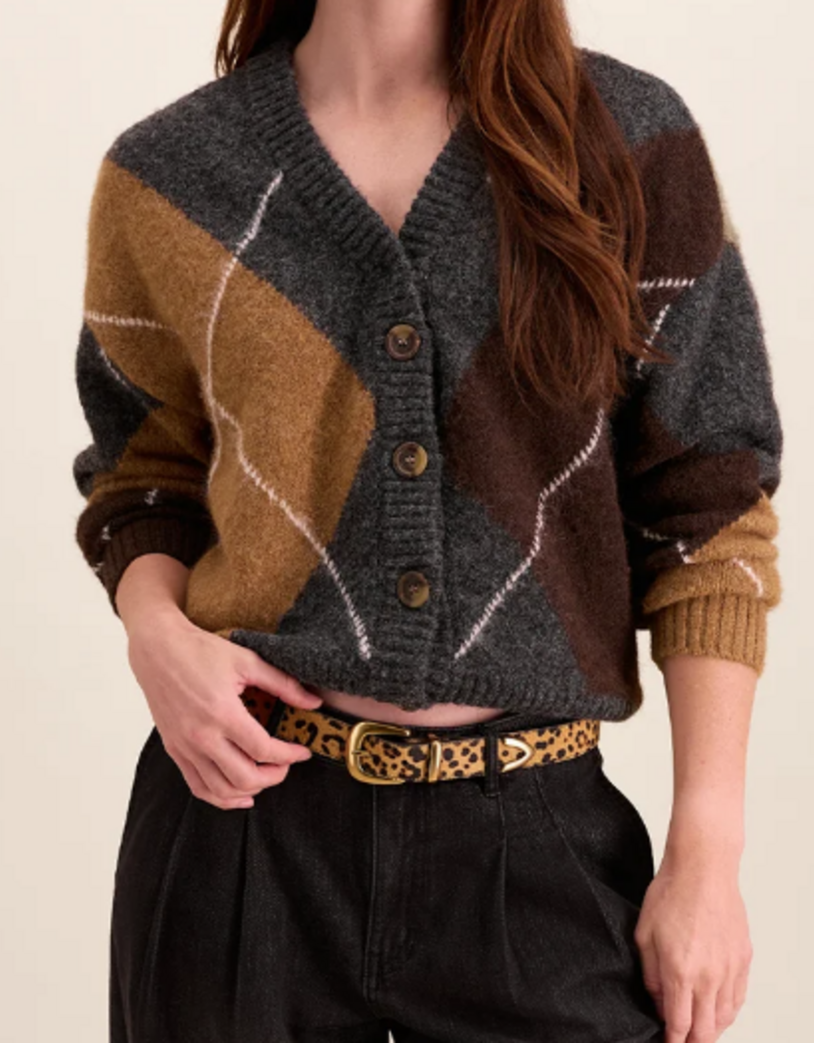 Tribal Tribal Dakota Cheetah  Leather Suede Belt