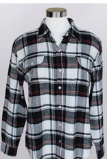 Keren Hart Keren Hart 73032B Black Plaid Button Up Long Sleeve Top