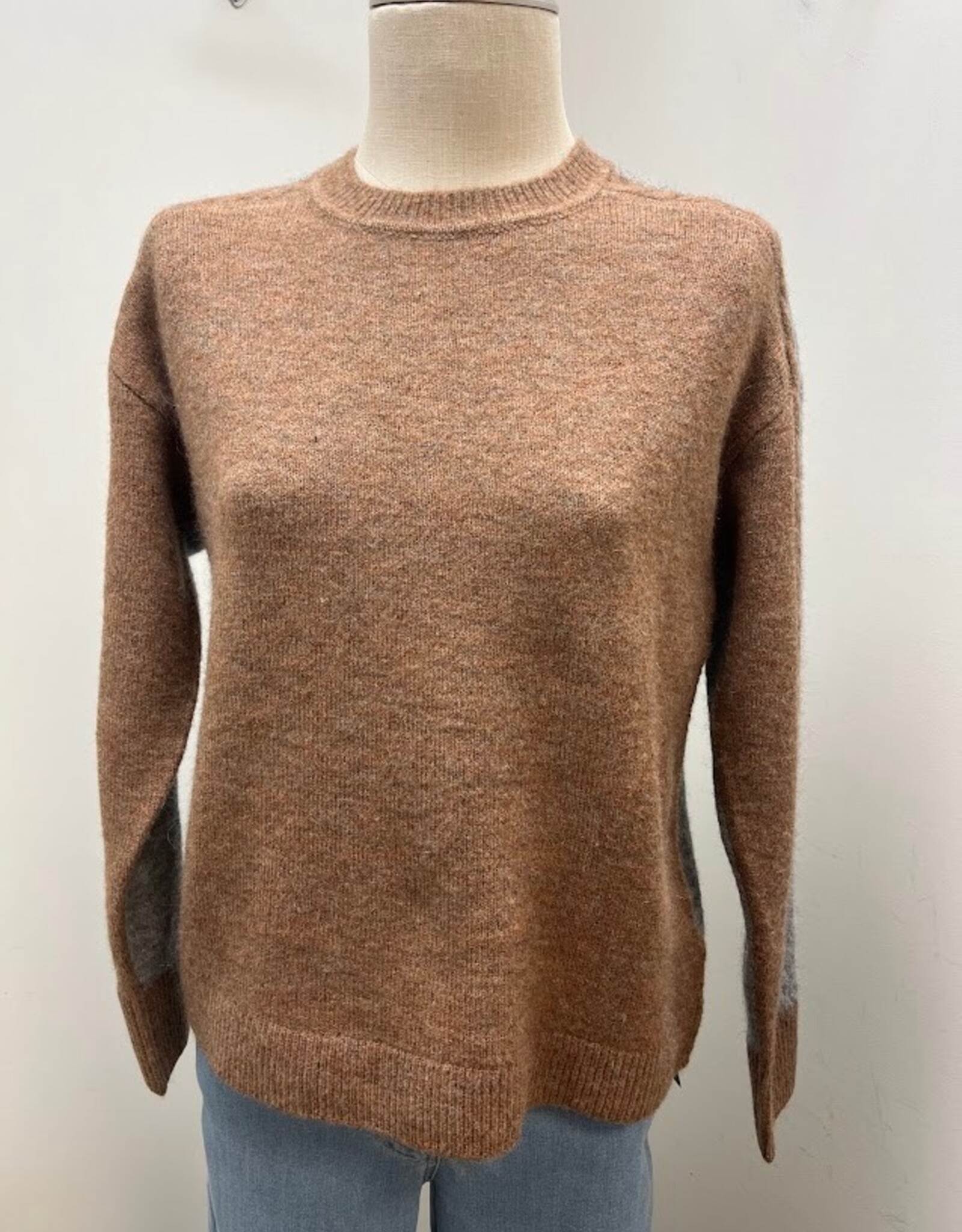 Sunday Sunday Cobber Two Tone  Round Neck Long Sleeve Sweater