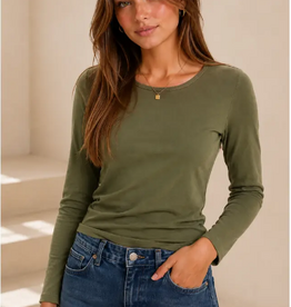 Kylie Paige Kylie Paige Sea Spray Softy Aurora Round Neck Long Sleeve Top