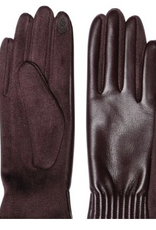 Coronet Coronet Brown Faux Leather Touch Screen Gloves One Size