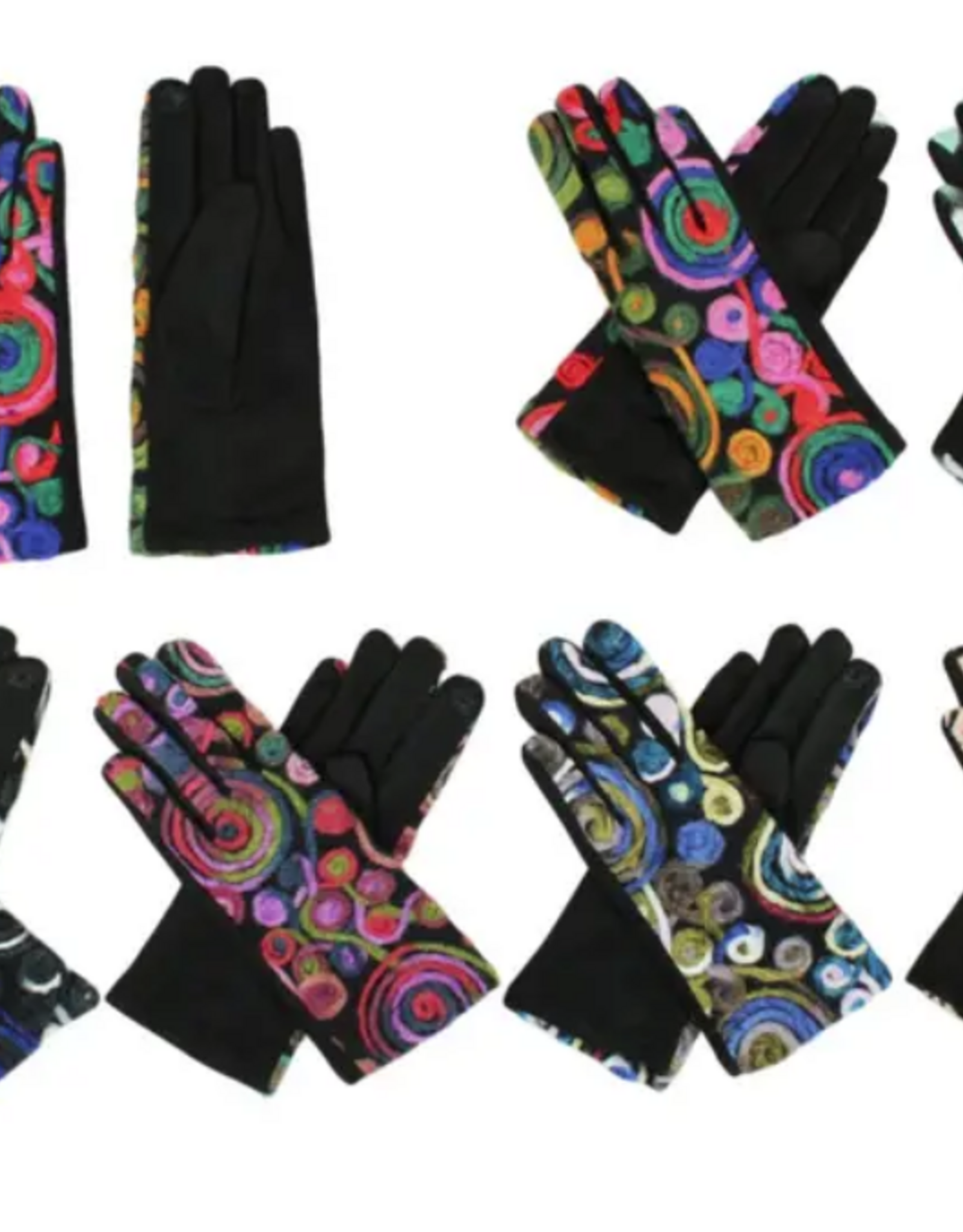 Coronet Coronet  Embroidered Knit Glove  Touch Screen One Size