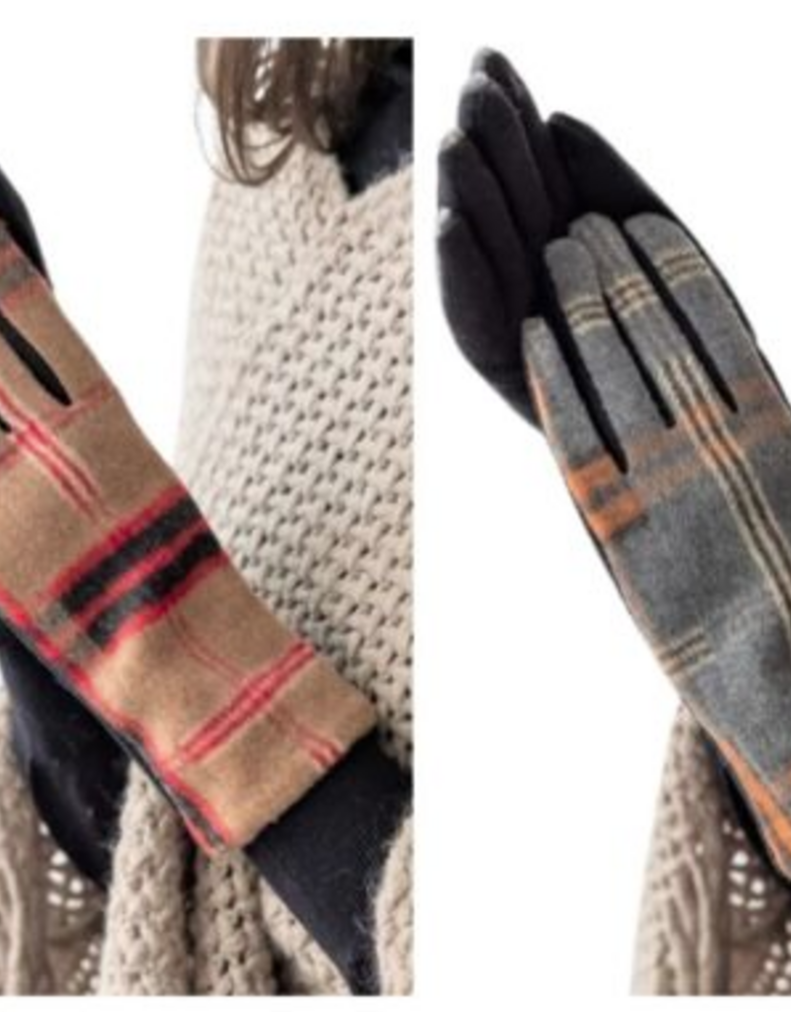 Coronet Coronet Plaid Knit Glove  Touch Screen One Size
