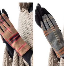 Coronet Coronet Plaid Knit Glove  Touch Screen One Size