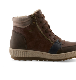 Spring Steps Spring Steps Loghaven  Brown Ankle Boot w/ Rubber Sole