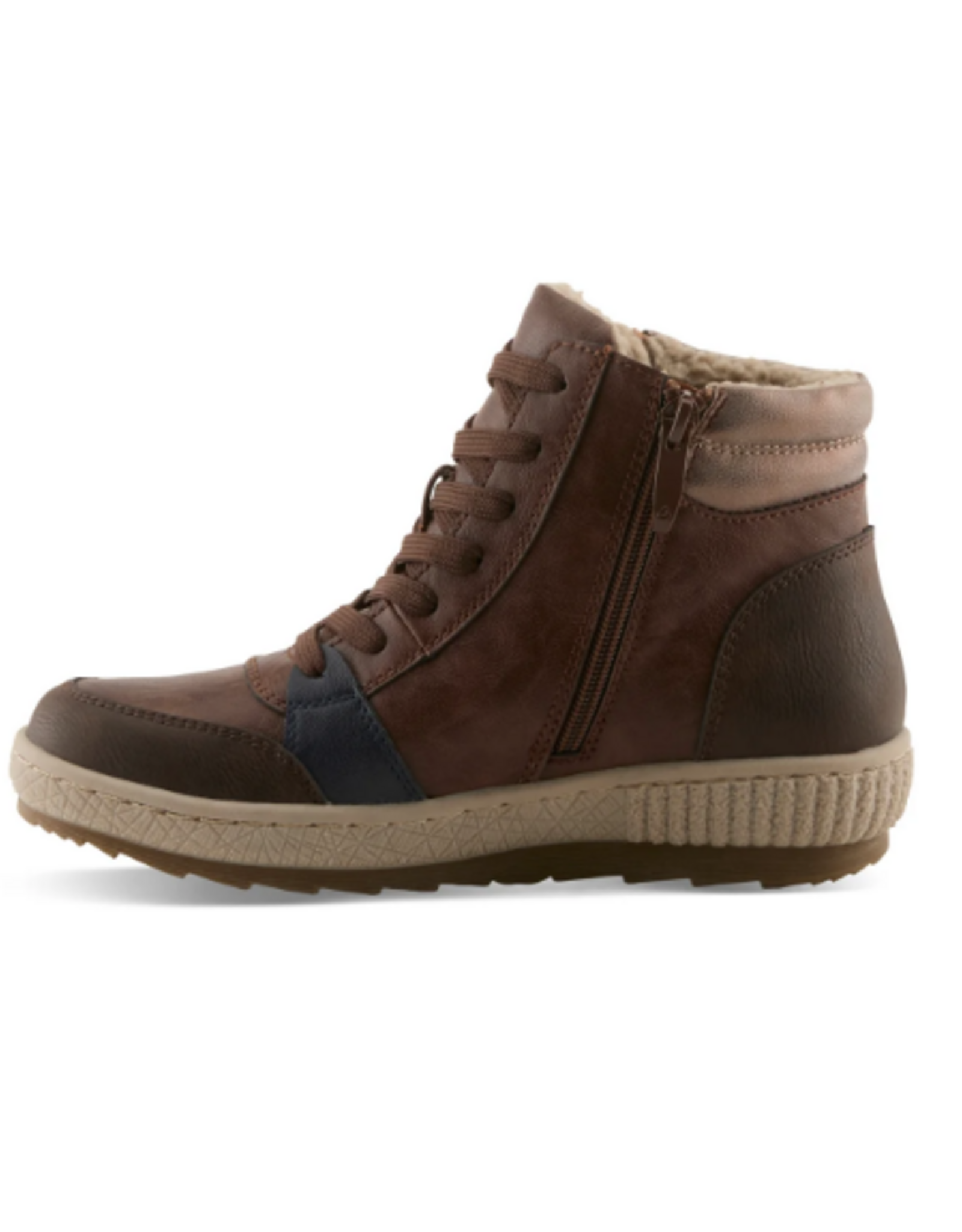 Spring Steps Spring Steps Loghaven  Brown Ankle Boot w/ Rubber Sole