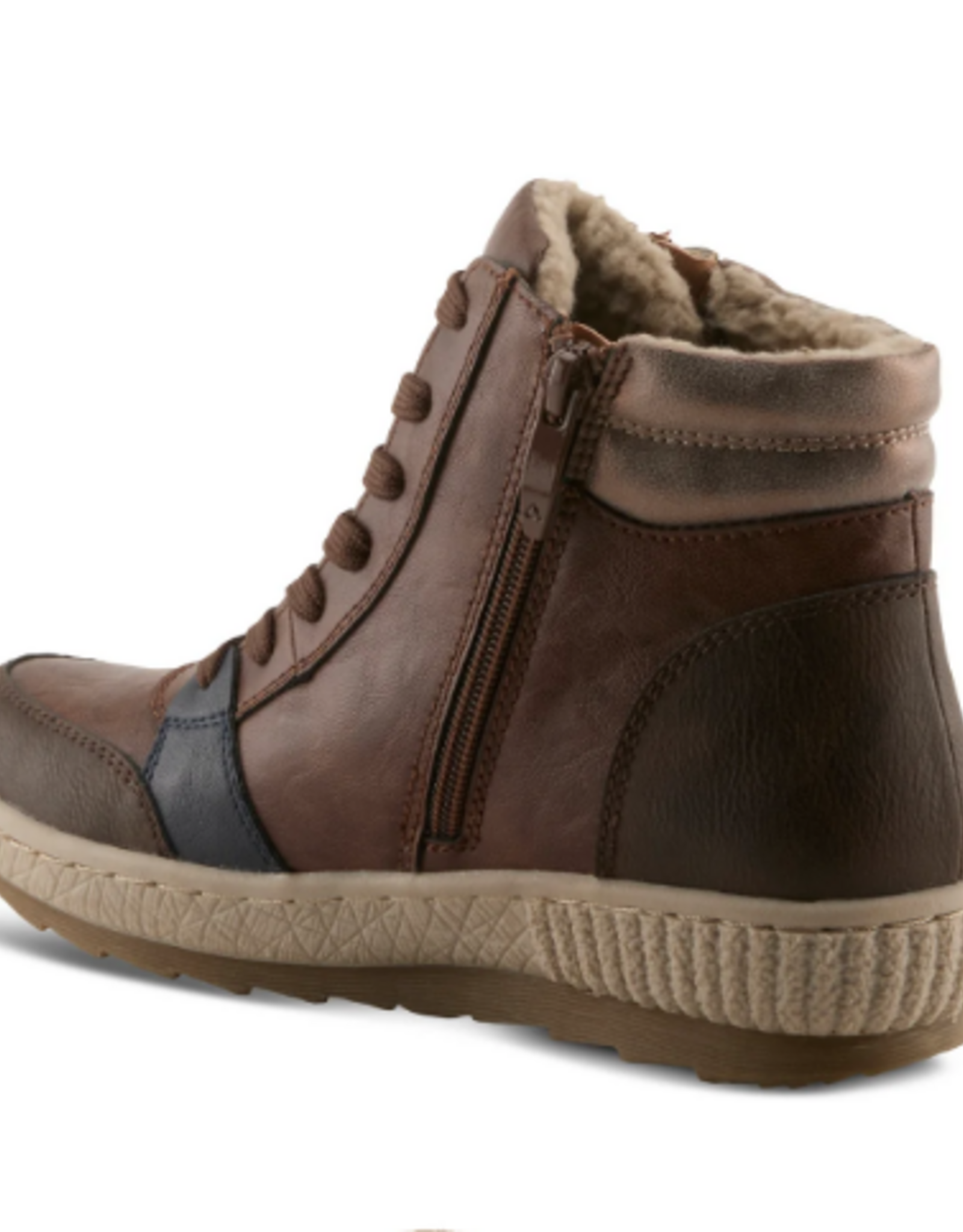 Spring Steps Spring Steps Loghaven  Brown Ankle Boot w/ Rubber Sole