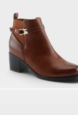 Patrizia Patrizia PADULE Camel Faux Leather  Ankle Boot w/ Chunky Heel