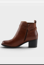 Patrizia Patrizia PADULE Camel Faux Leather  Ankle Boot w/ Chunky Heel