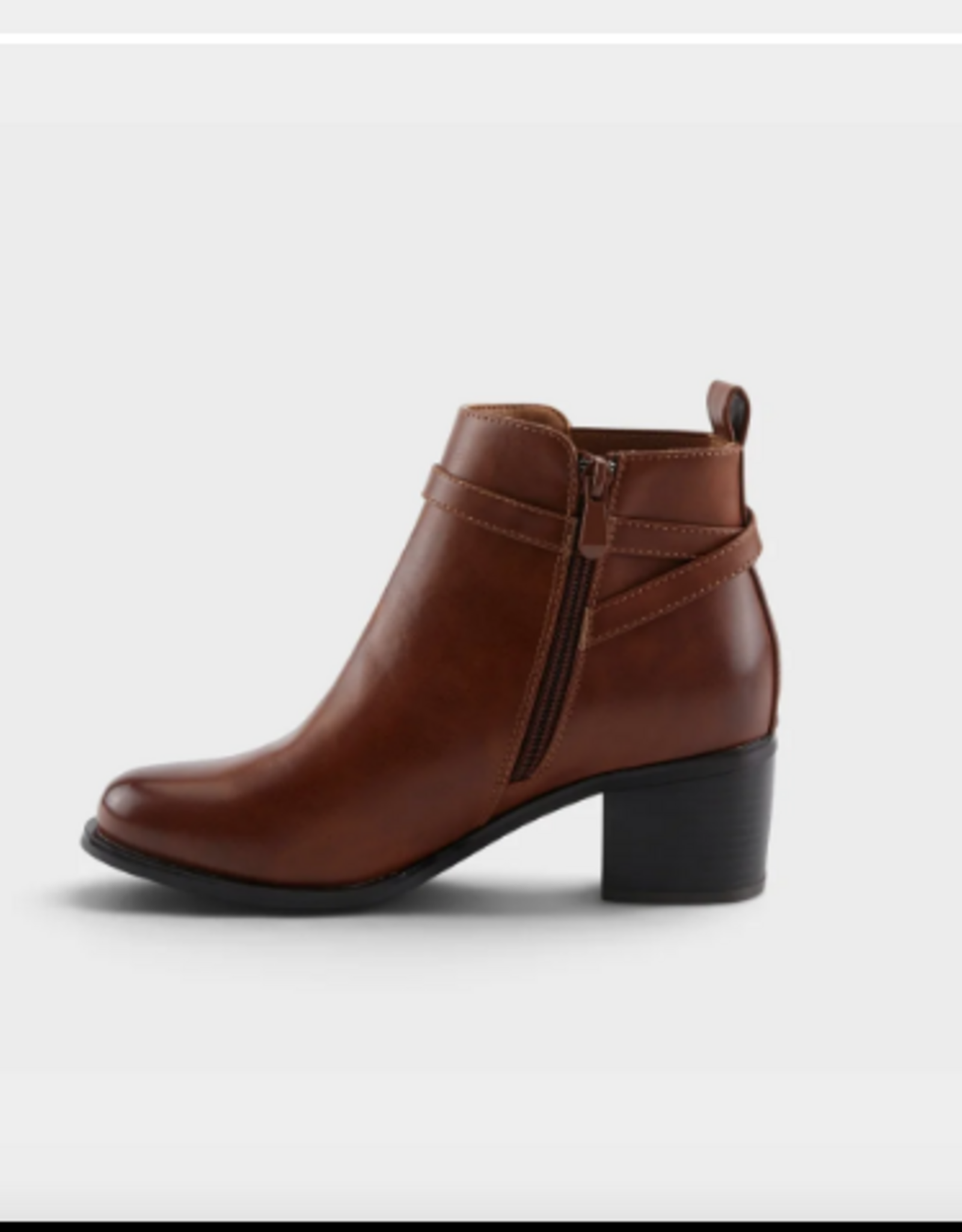 Patrizia Patrizia PADULE Camel Faux Leather  Ankle Boot w/ Chunky Heel