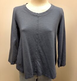 Cotton Lani Cotton Lani Seastone  Round Neck Long Sleeve Top