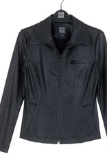 Clara Sun Woo Clara Sun Woo Black Liquid Leather™ Tailored Sport Zip Jacket