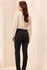 Tribal Tribal 6336O Sophia Glitz Gold Rinse Mid Rise Straight Leg Denim Jean