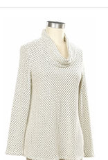 Southern Lady Southern Lady Winter Cream Print Cowl Neck Long Sleeve Petite Top