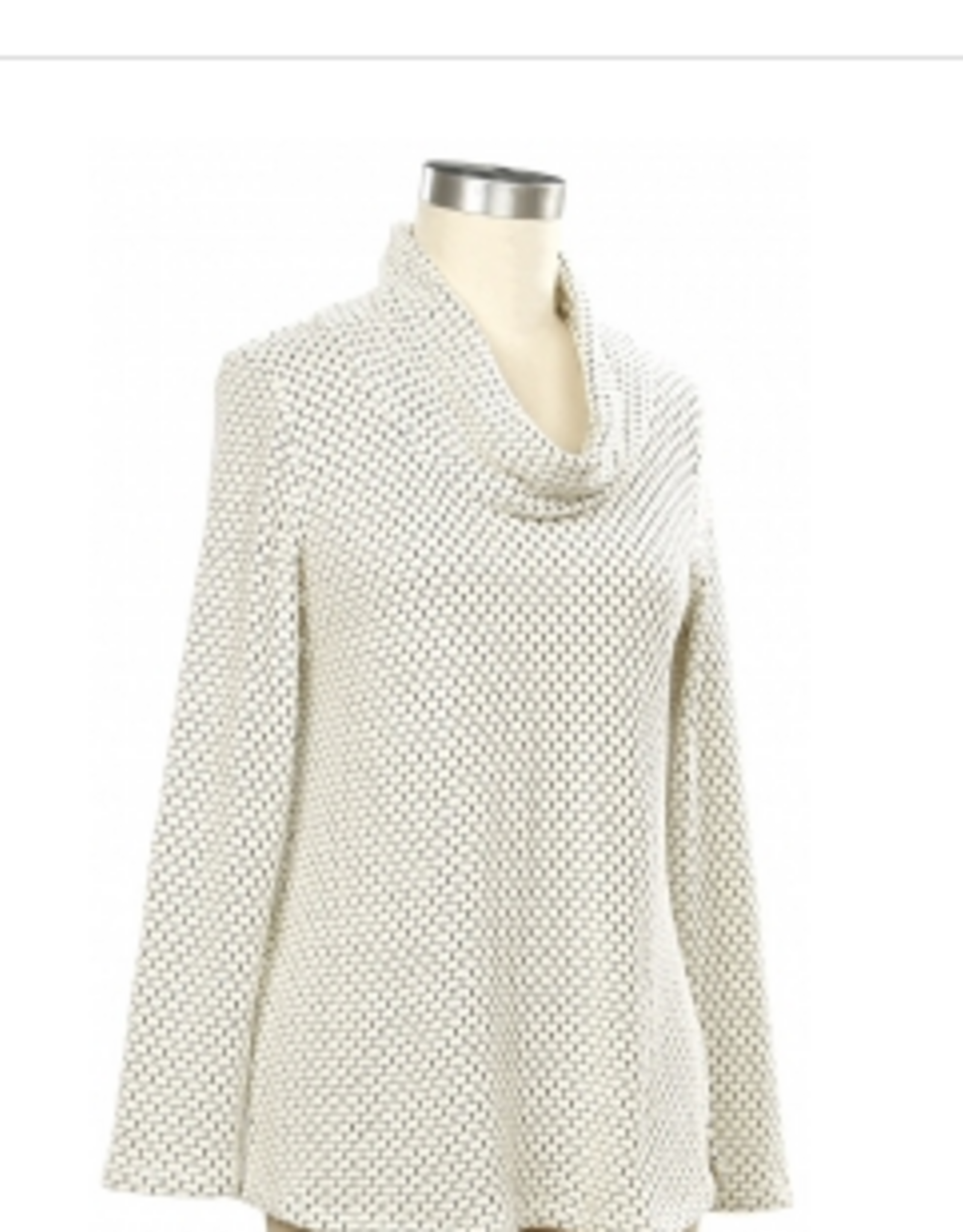 Southern Lady Southern Lady Winter Cream Print Cowl Neck Long Sleeve Petite Top