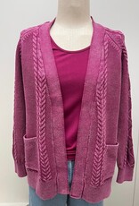 N Touch N Touch Bare Burgundy Vonaey Long Sleeve Cardigan Sweater