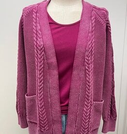 N Touch N Touch Bare Burgundy Vonaey Long Sleeve Cardigan Sweater