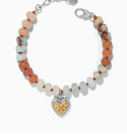 Brighton Brighton Mosaic Two Tone Heart Beaded Bracelet