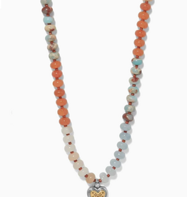 Brighton Brighton Mosaic Two Tone Heart Beaded Necklace