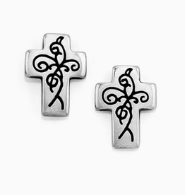 Brighton Brighton Silver True Cross Mini Post Earrings