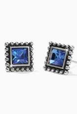 Brighton Brighton Blue Sparkle Square Mini Post Earrings