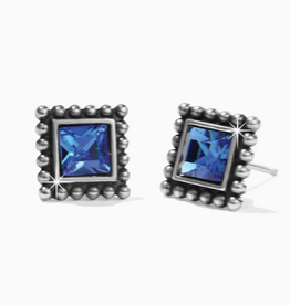 Brighton Brighton Blue Sparkle Square Mini Post Earrings